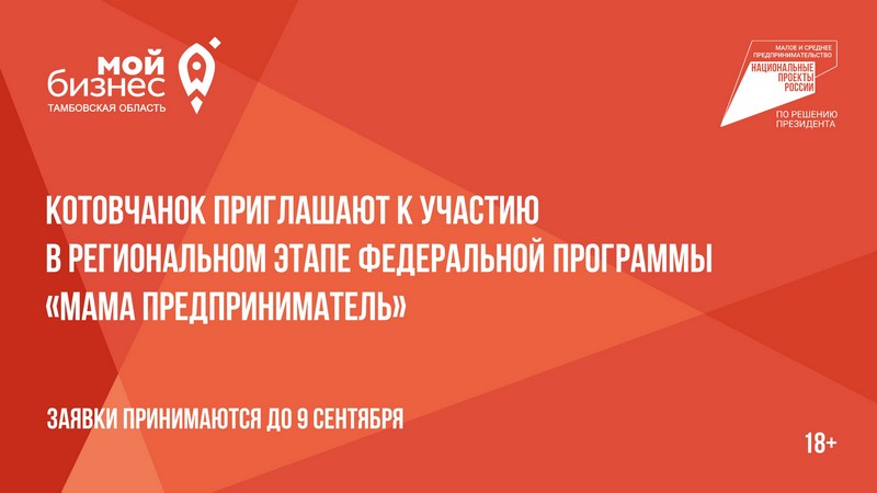 Котовчанок приглашают к участию в региональном этапе федеральной программы «Мама-предприниматель».